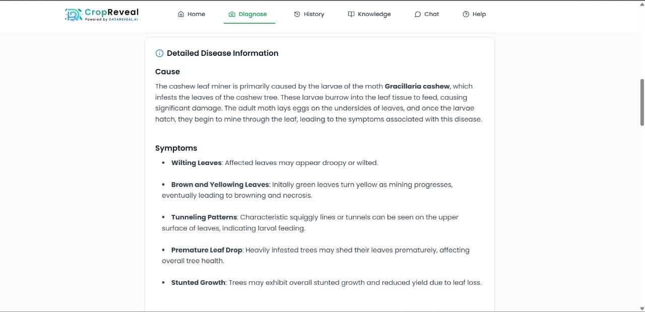 CropReveal Dashboard Screenshot 1